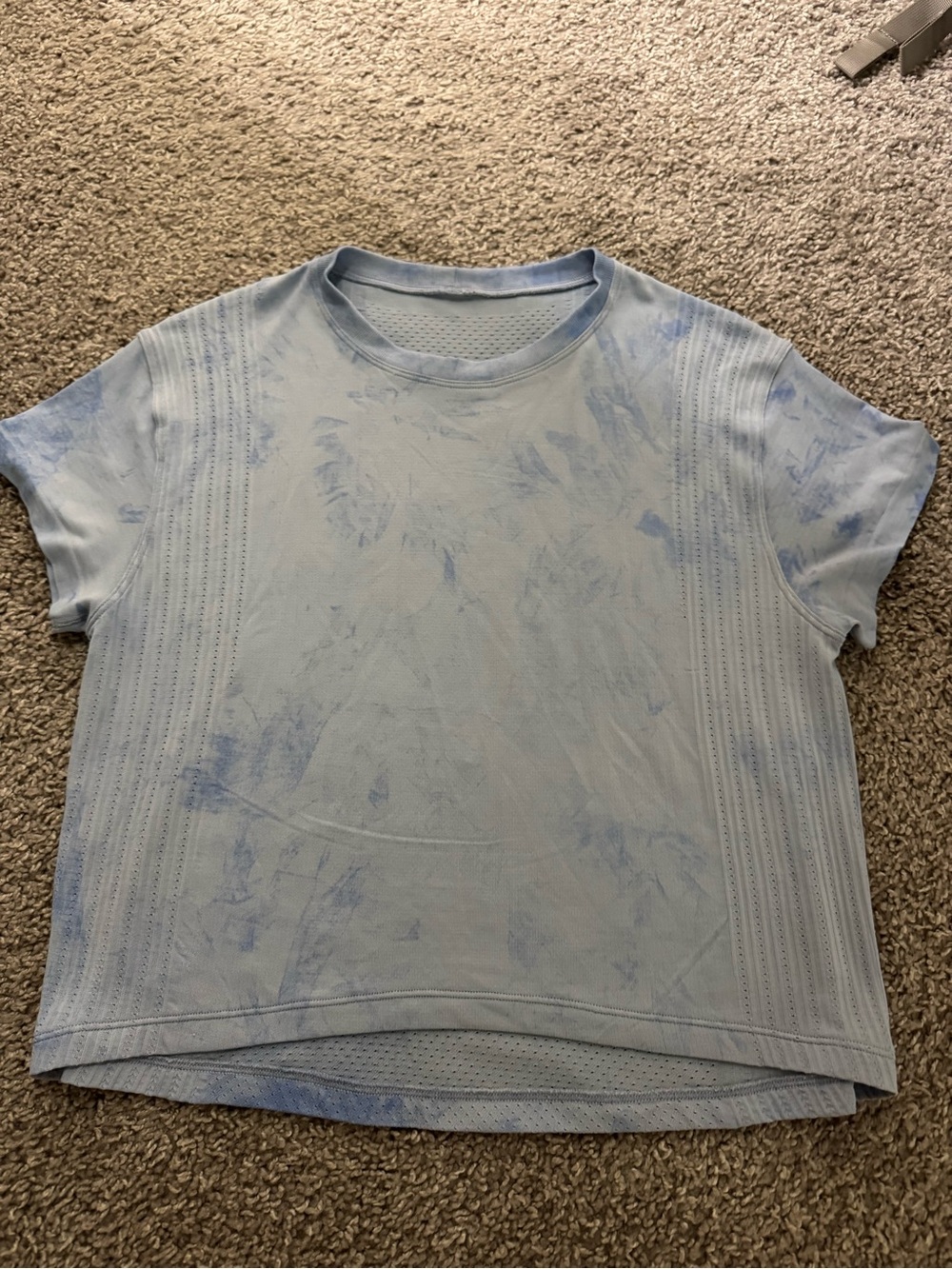 Lululemon blue tie dye workout top